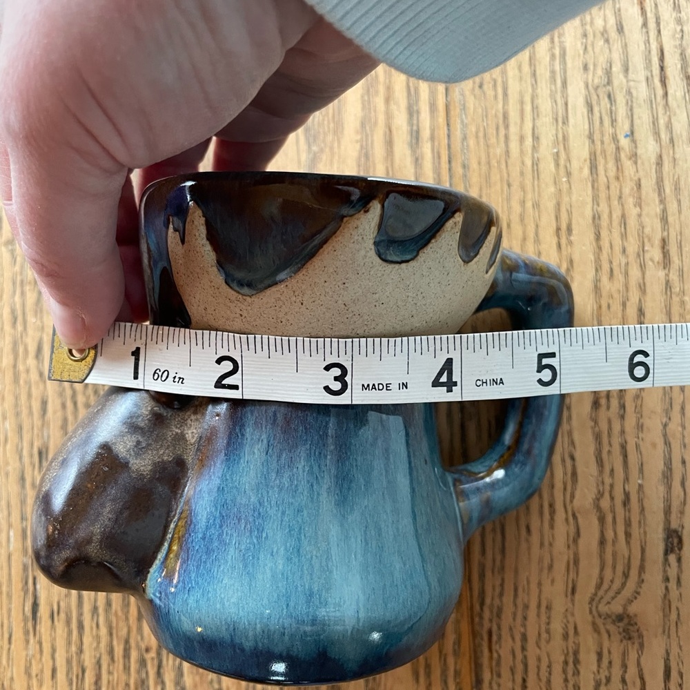Moose Stoneware Pottery Mug Hand Painted RAD Design Birchstone Studios Maine USA - Picture 9 of 9